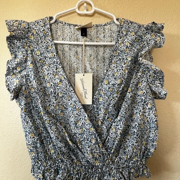 Universal Thread Blue Floral Two Piece Set - Top and Skirt - Picture 7 of 11